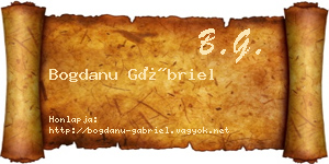 Bogdanu Gábriel névjegykártya